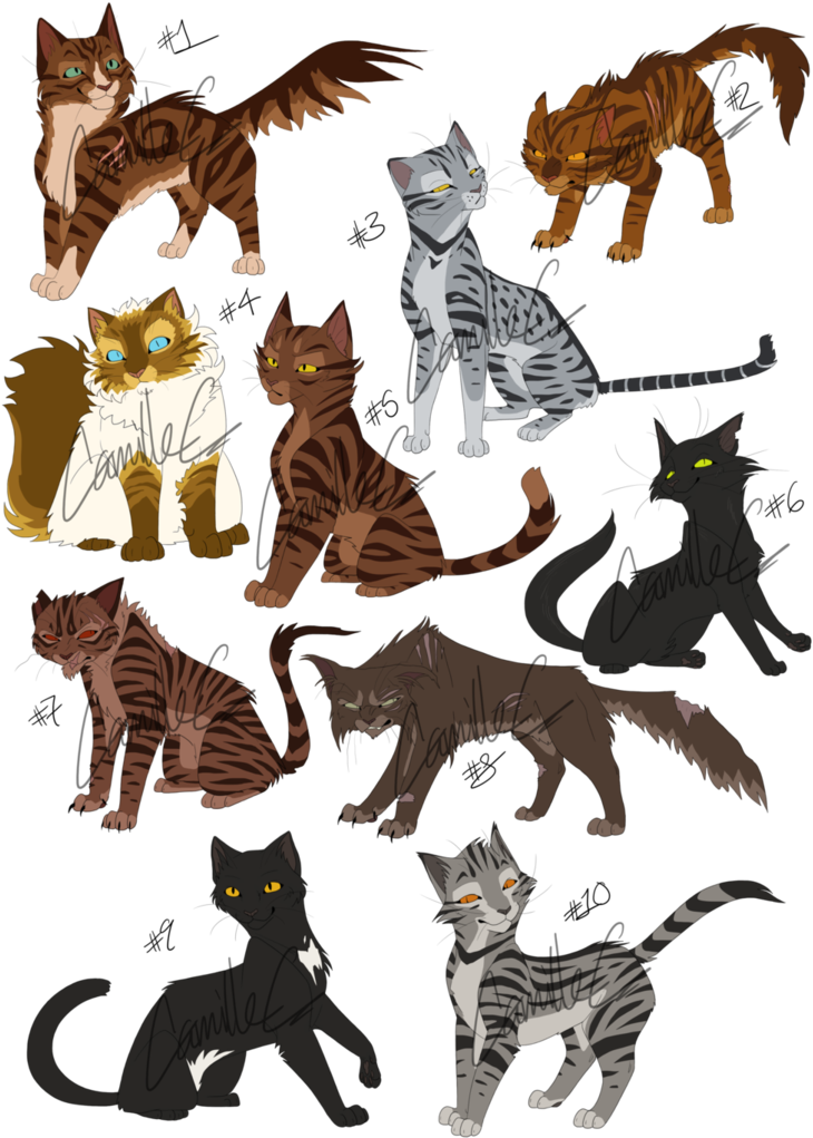 Download Warrior Cats Adoptables - Cartoon Clipart Png Download - Pikpng