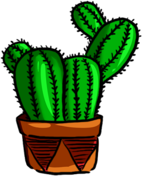 Download Clipart Royalty Free Cactus Green Plant Png And Psd - Prickly ...