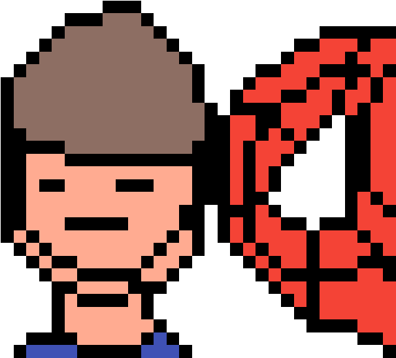 ging ging vs spider man my neighbor totoro pixel art clipart large size png image pikpng pikpng