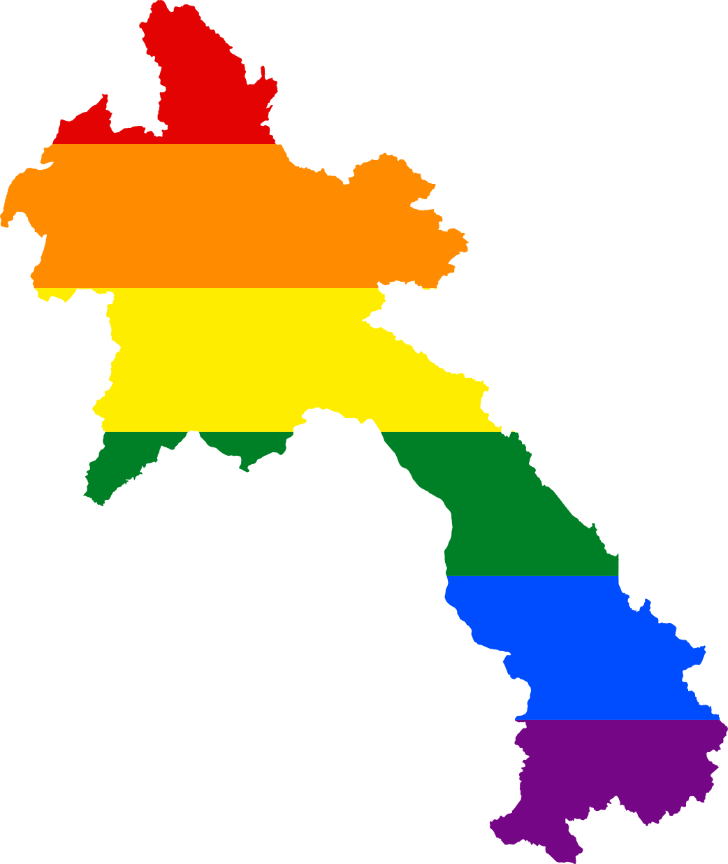 Lgbt Flag Map Of Laos Laos Map Vector Clipart Large Size Png Image Pikpng