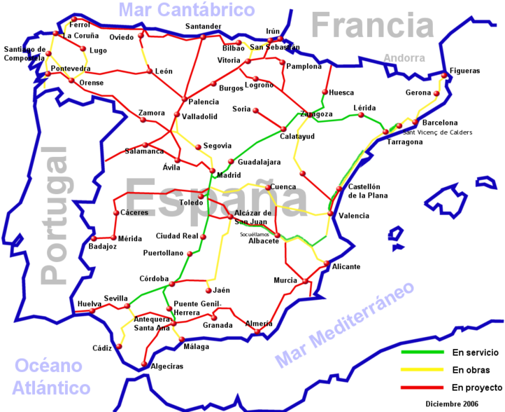 Spain Train Map Best Of Spain - Spain Railway Map Clipart - Large Size ...