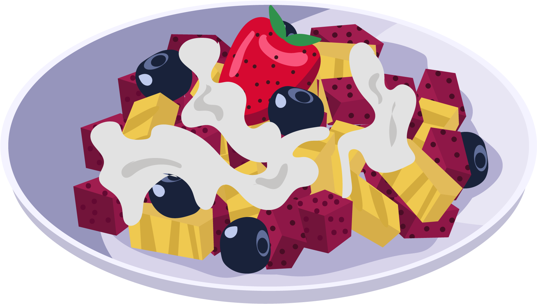 Fruit Blueberry Strawberry Dragon Png And Vector Image - Fruit Salad ...