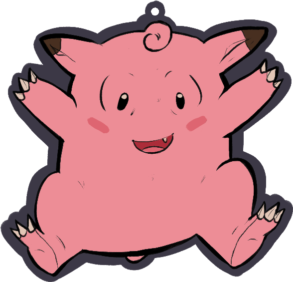 Clefairy Small - Cartoon Clipart (600x600), Png Download