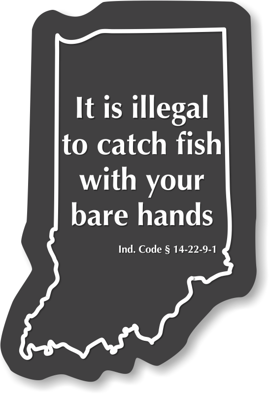 Indiana Fishing Regulations Novelty Sign Iomega Clipart Large Size