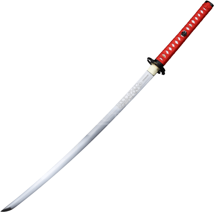 Katana Png - Red Samurai Sword Clipart - Large Size Png Image - PikPng
