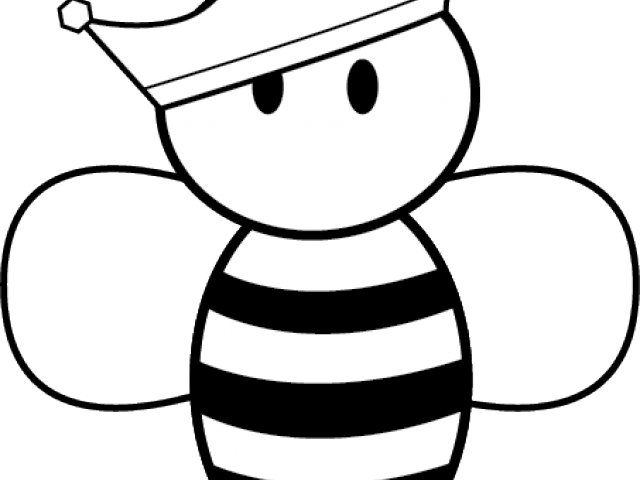 Simple Bee Clipart Vector, Cute Bee Drawn In Simple Primitive Doodle Style, Bee  Drawing, Cute Bee Drawing, Jar PNG Image For Free Download