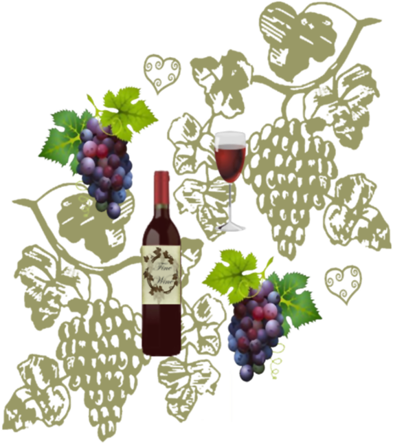 Wine And Grapes - Grapes Vector Clipart - Large Size Png Image - PikPng