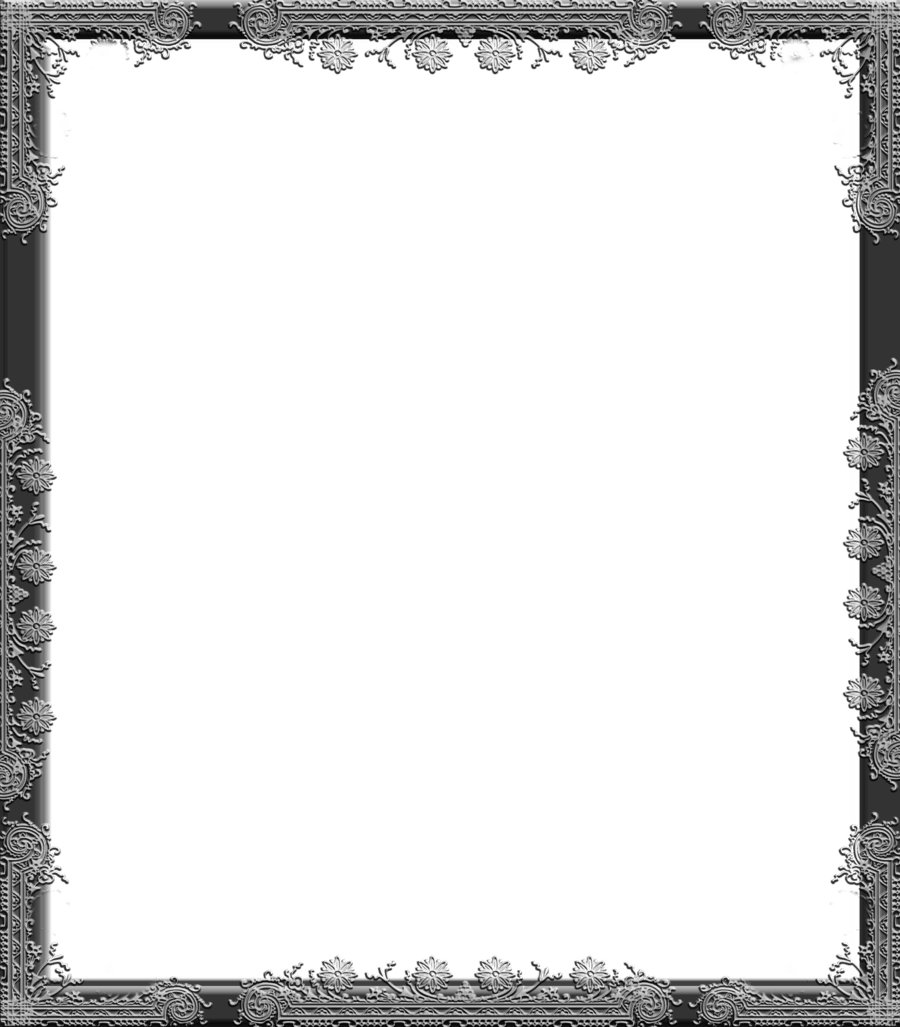 Download Gothic Flower Border Design - Transparent Gothic Border