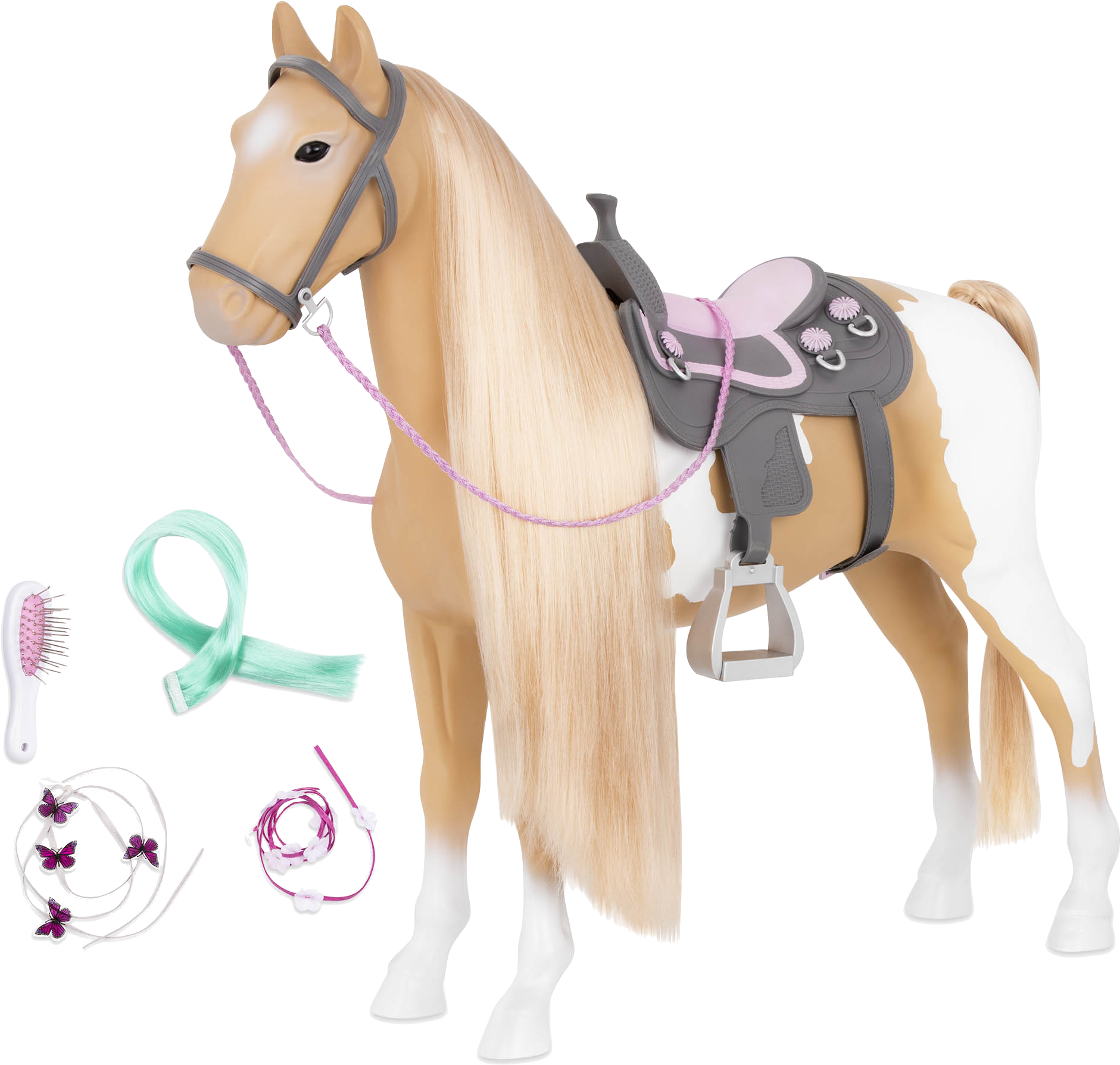 Palomino Hairplay Horse All Components - Our Generation Palomino Paint ...