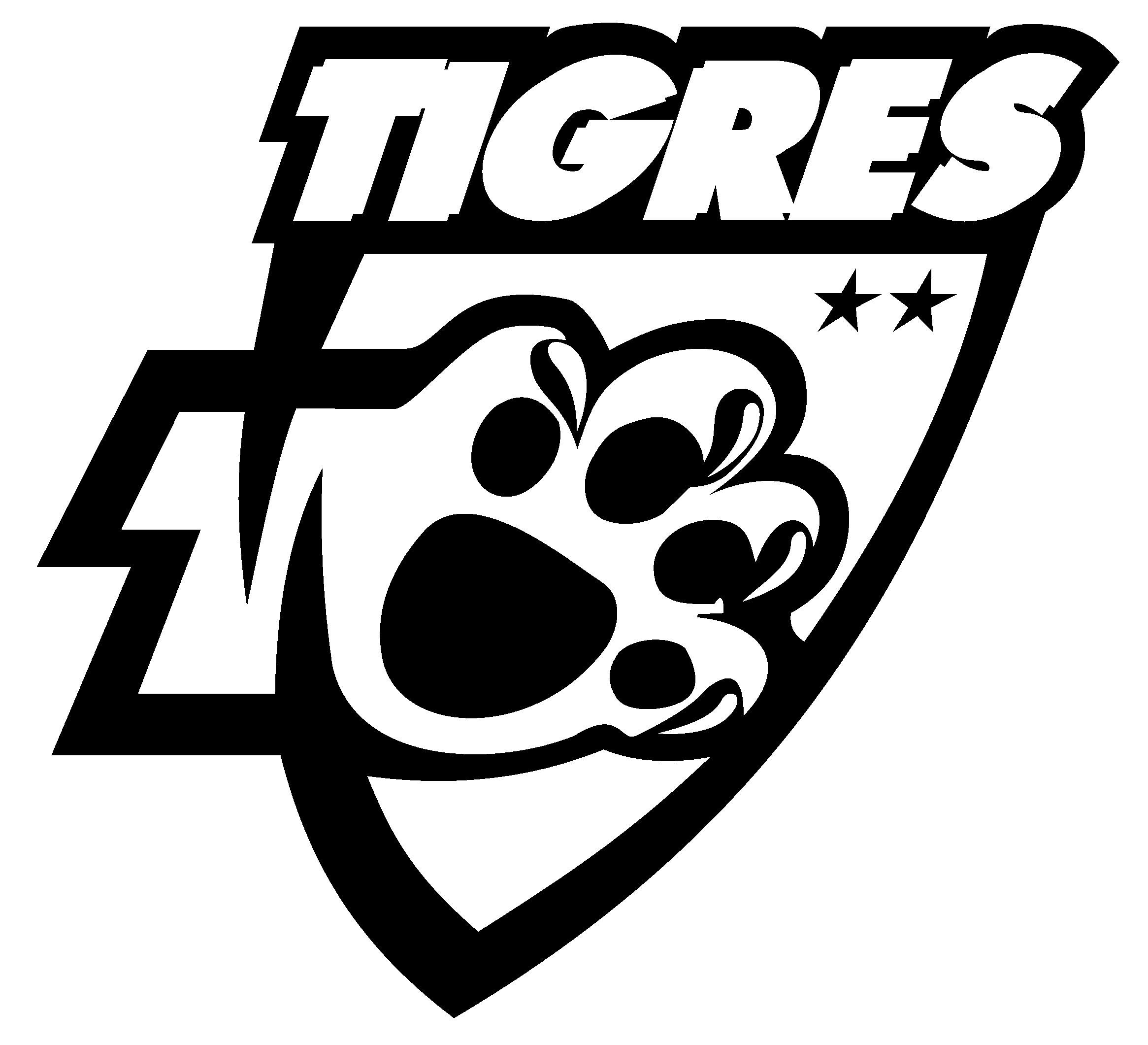 Download Tigres De La Uanl 2 Logo Black And White - Tigres Uanl Logos