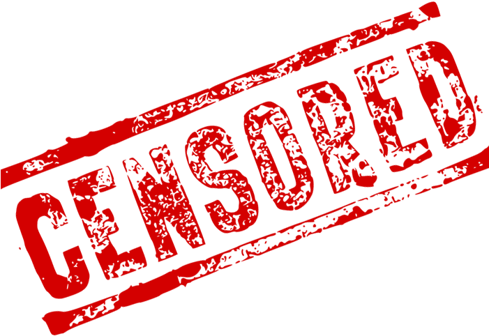 Coucoups Are Peace, Censorship Is Trust Intolerance - Censorship Transparent Clipart (700x610), Png Download