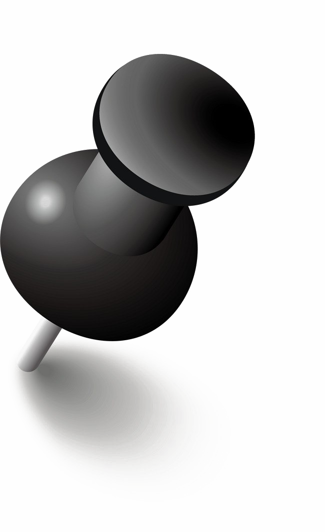 Download Drawing Pin Png - Black Push Pin Png Clipart Png Download - PikPng