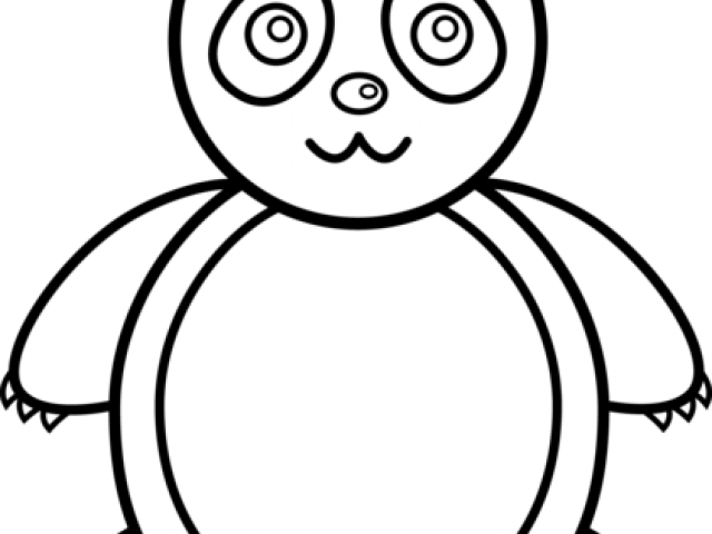 Panda Bear Outline Outlines Pandas Clipart Large Size Png Image Pikpng 9007