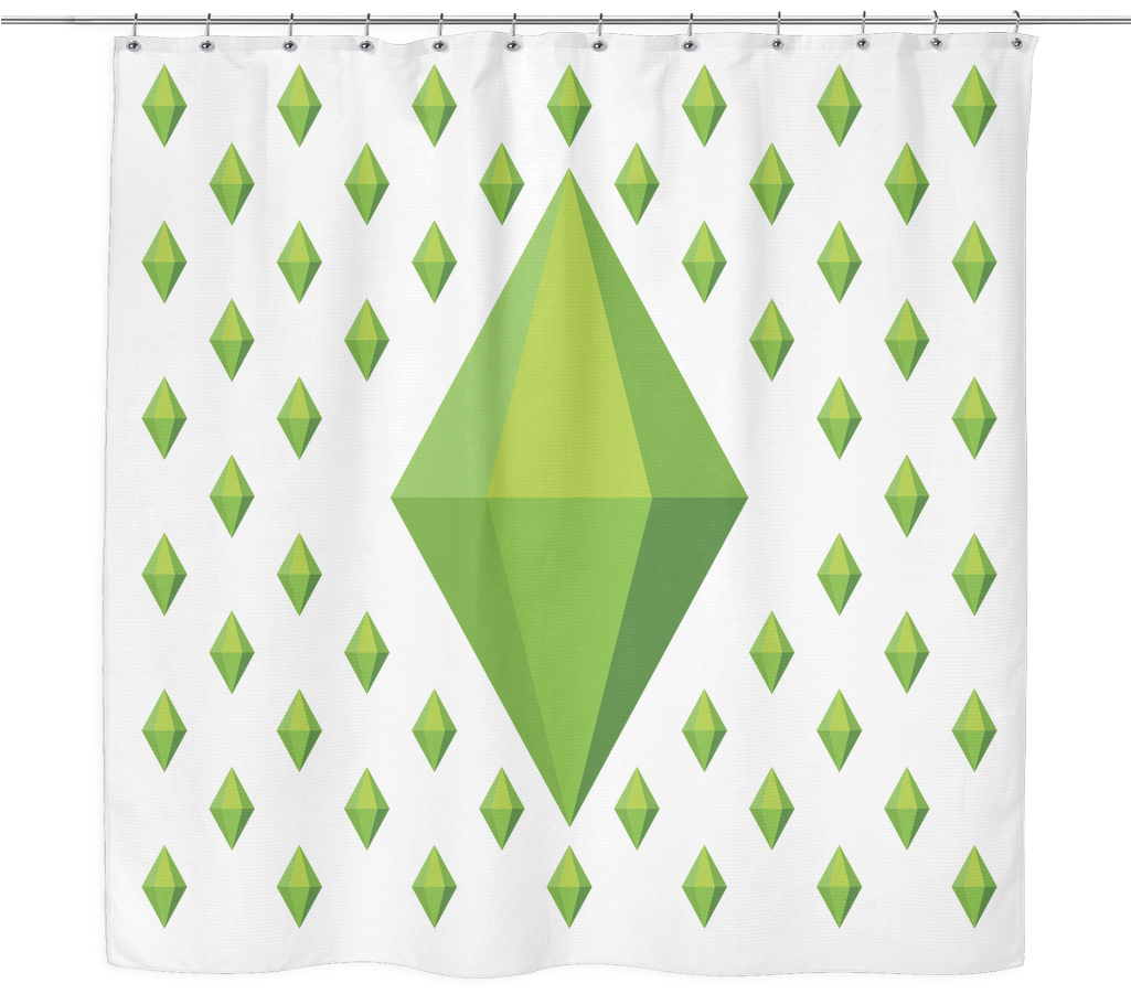 The Sims Plumbob Diamond Shower Curtain Patchwork Clipart Large Size Png Image Pikpng