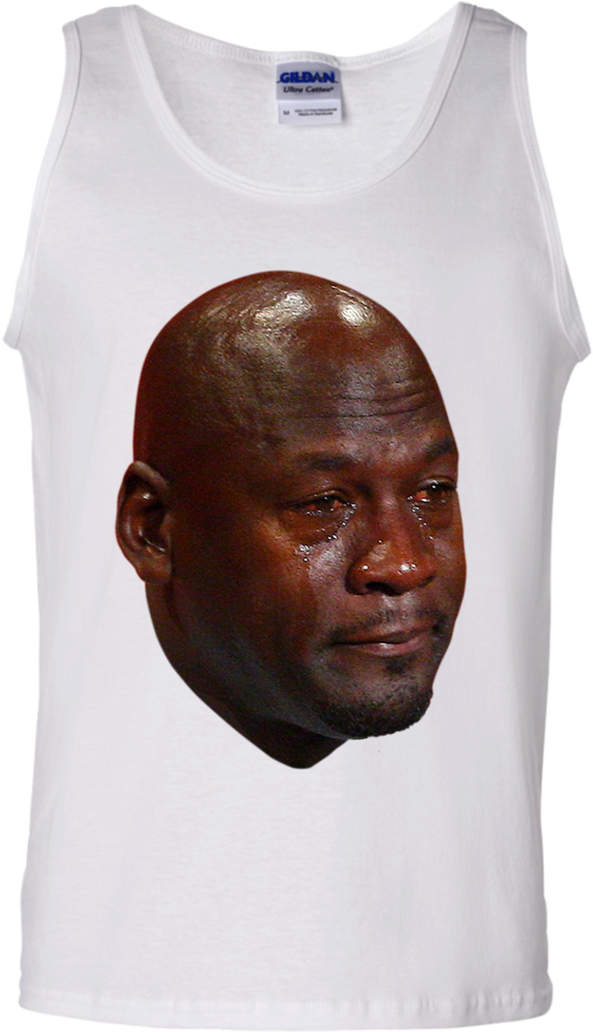 Crying Jordan Tank Top - Coffee Crying Jordan Clipart - Large Size Png ...