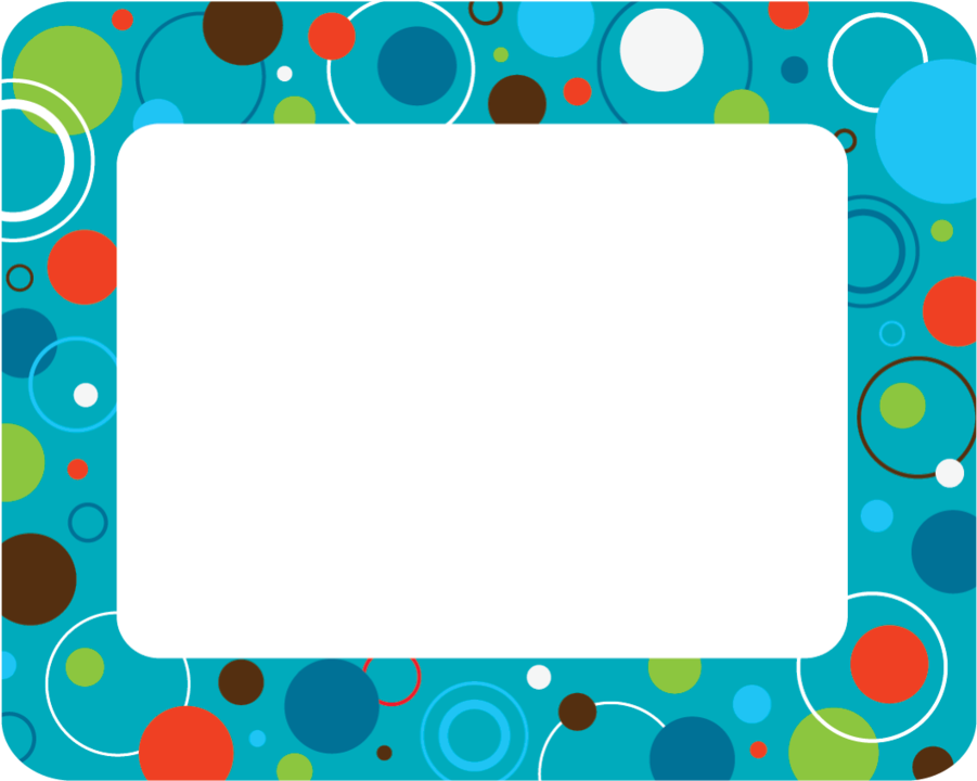 Tcr77081 Circles And Dots Name Tags/labels Image - Picture Frame ...