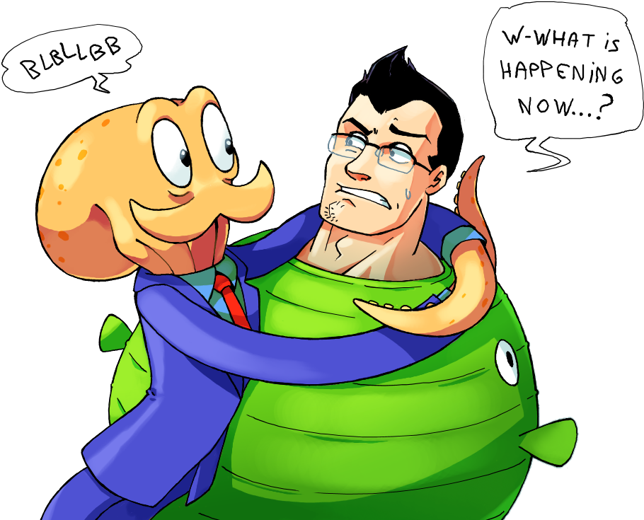 Markiplier And Octodad By Tomycase - Octodad Fanart Clipart (1024x768), Png Download
