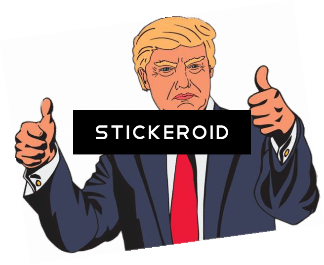 Trump Thumbs Up Png Transparent Background - Trump Cartoon Thumbs Up ...