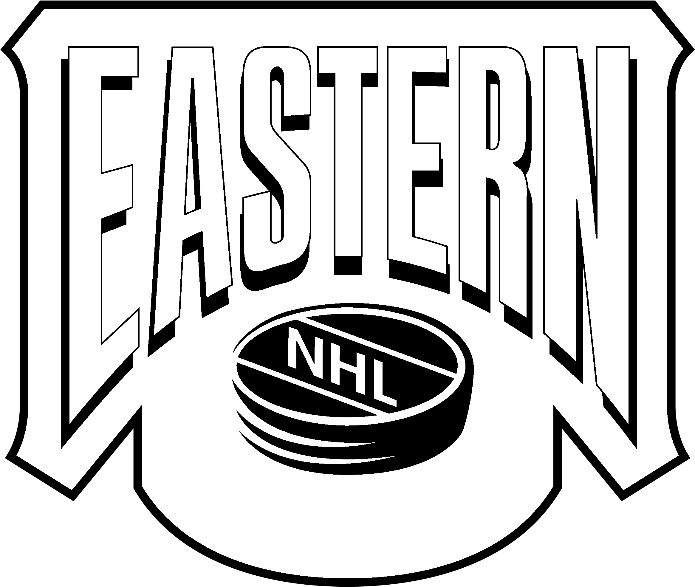 Nhl Eastern Conference Logo Black And White Clipart (2400x2400), Png Download