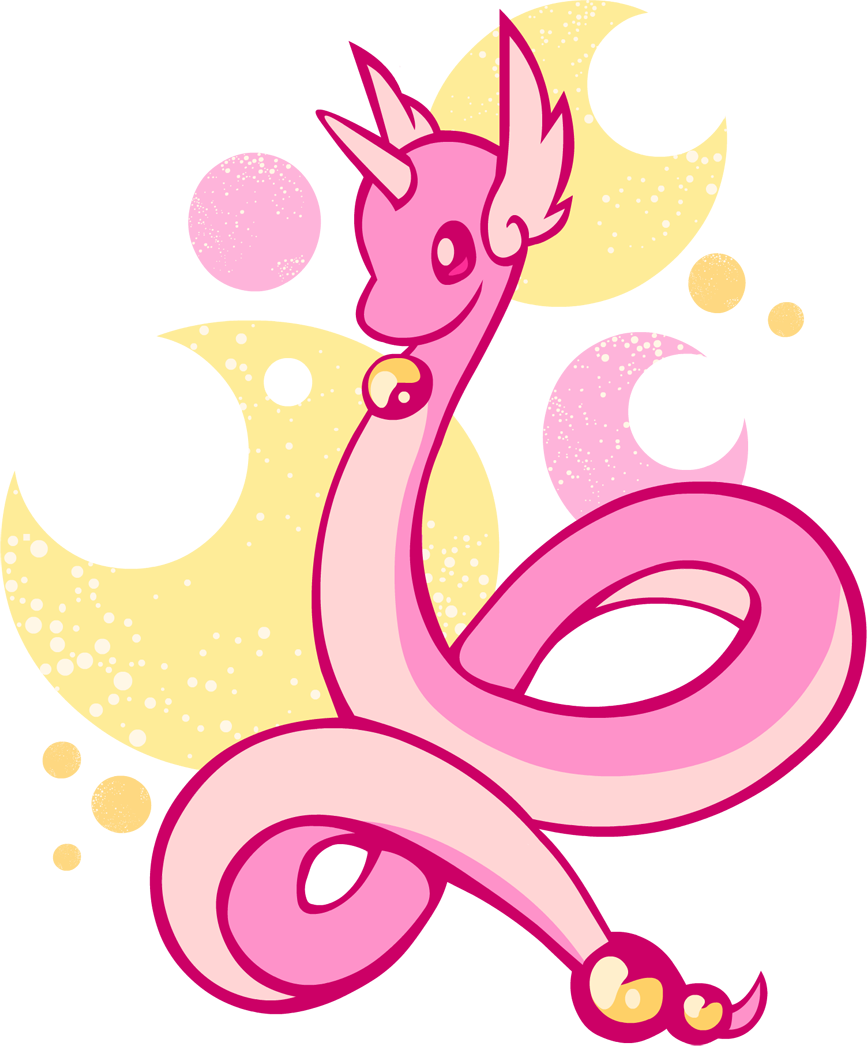 #pokemon #pink #shiny #dragonair #moon #pastel #freetoedit - Pink ...