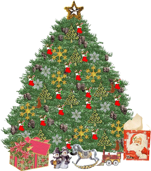 #christmas #tree #toys #gifts #freetoedit - Christmas Tree Clipart ...