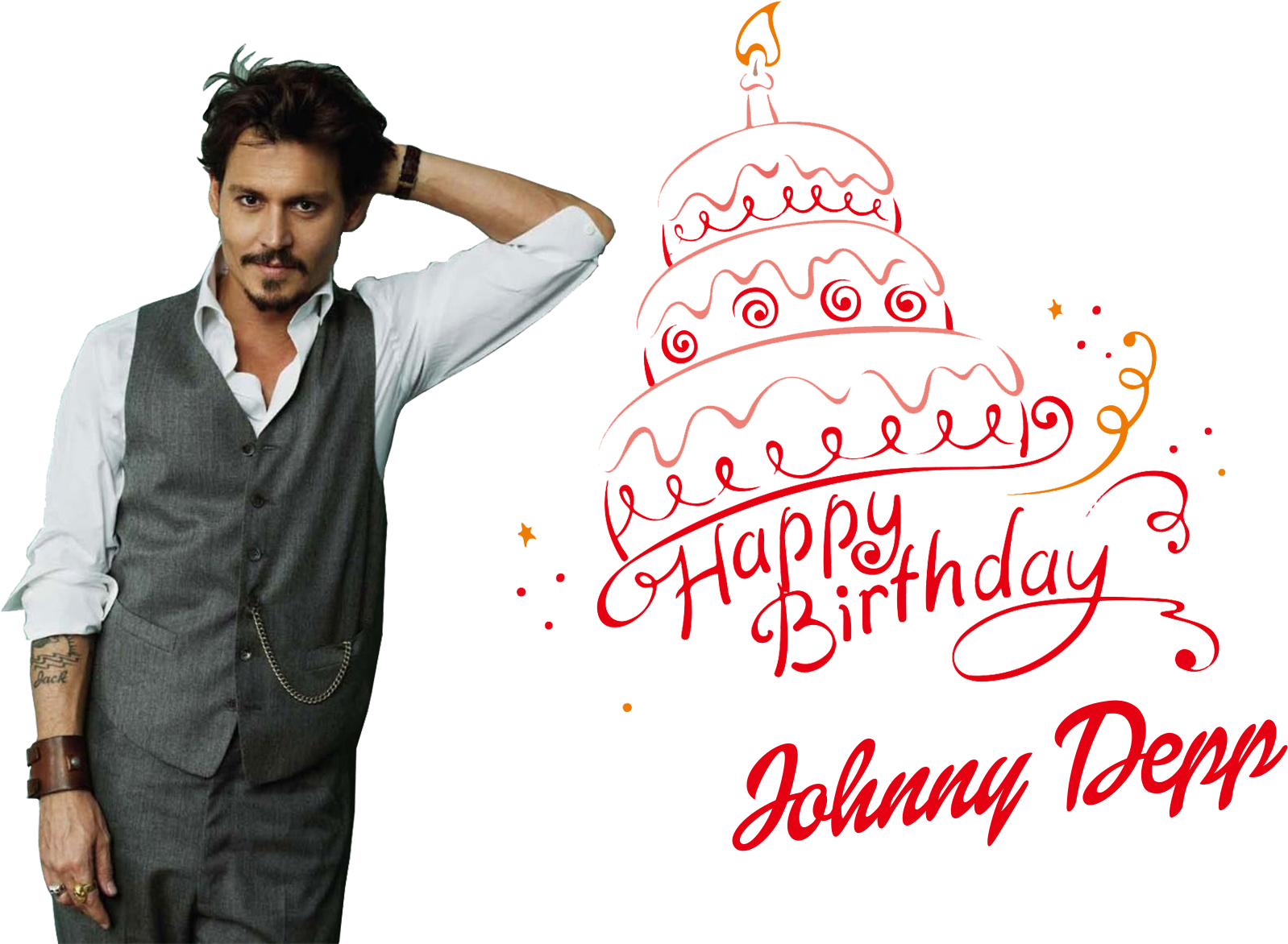 Johnny Depp Png File - Happy Birthday Ankit Name Clipart - Large Size Png  Image - PikPng