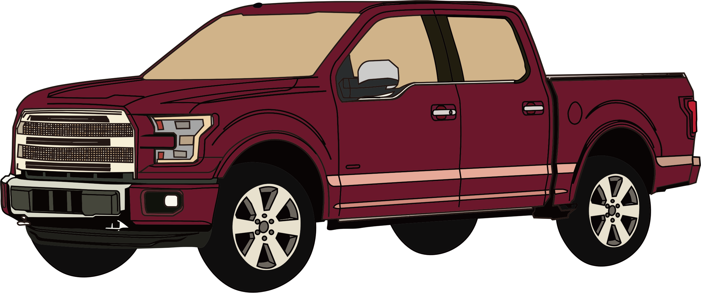 This Free Icons Png Design Of Pickup Truck Clipart (2314x968), Png Download...