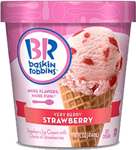 Baskin Robbins Ice Cream Berry & Strawberry 500ml - Baskin Robbins ...