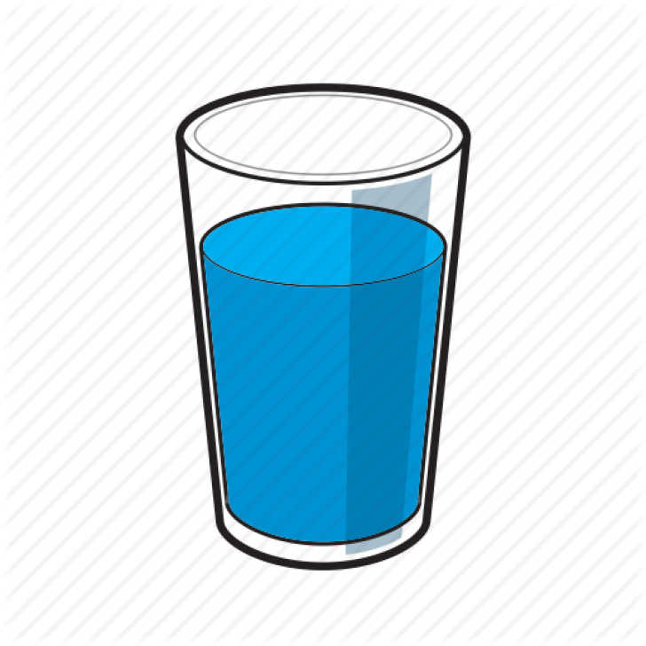 Glass Of Water - Cup Of Water Icon Clipart (728x728), Png Download