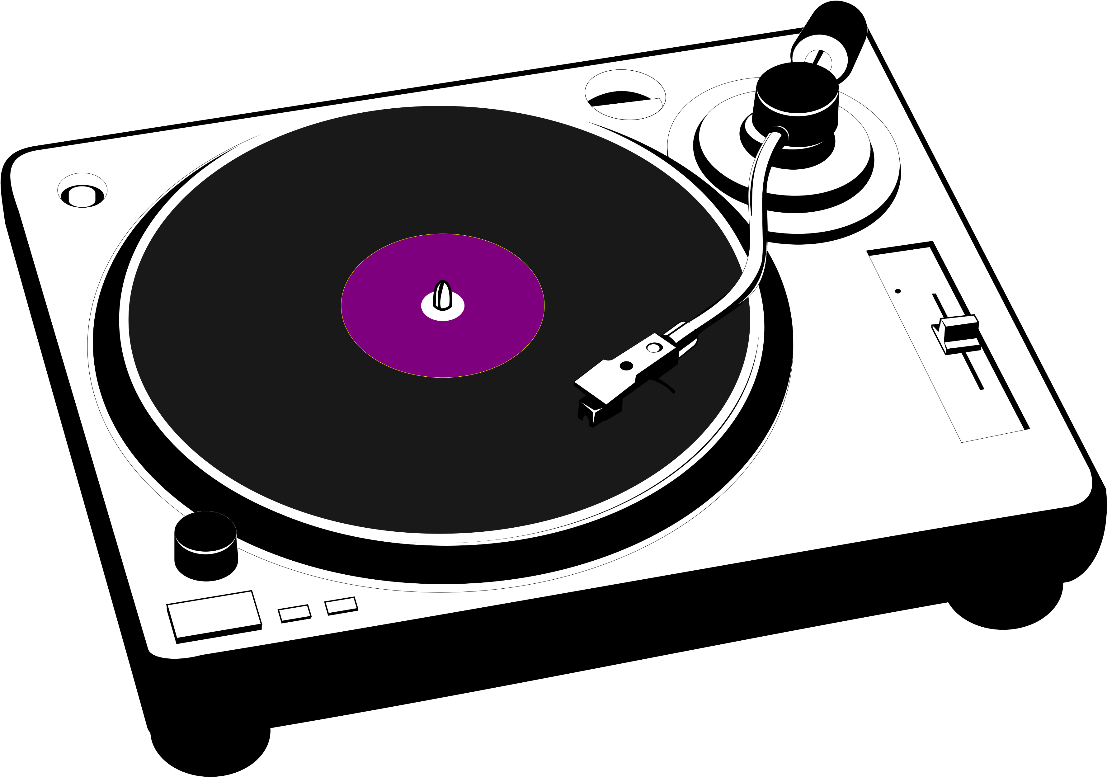 Download Phonograph Disc Jockey Clip Art Cartoon Turntable - Turntable