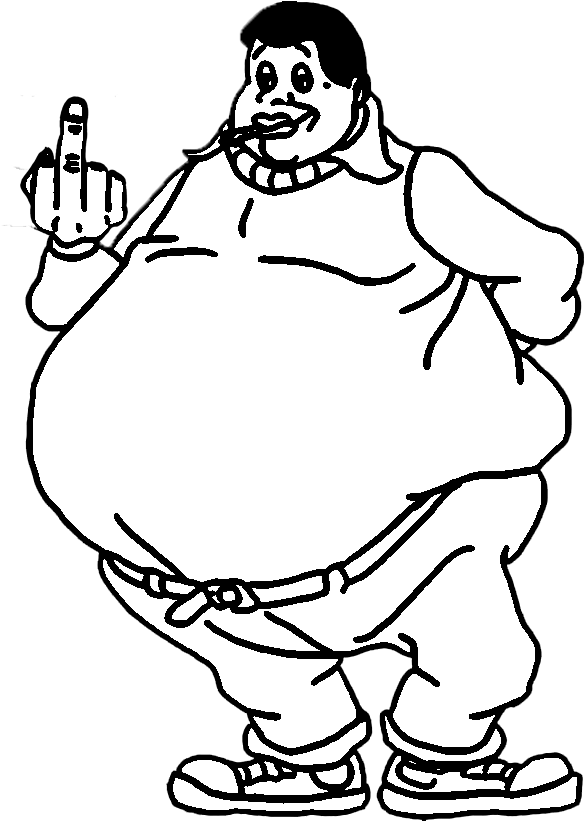 Download Fat Albert - Fat Person Coloring Page Clipart Png Download ...