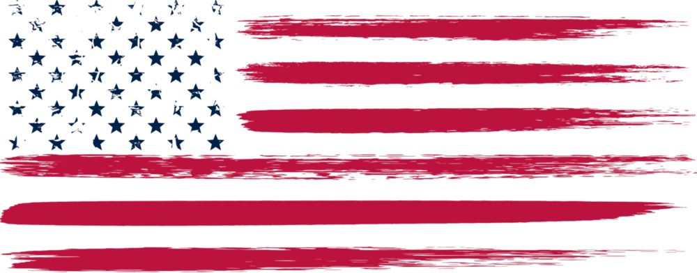 Distressed American Flag White Shirt Clipart - Large Size Png Image