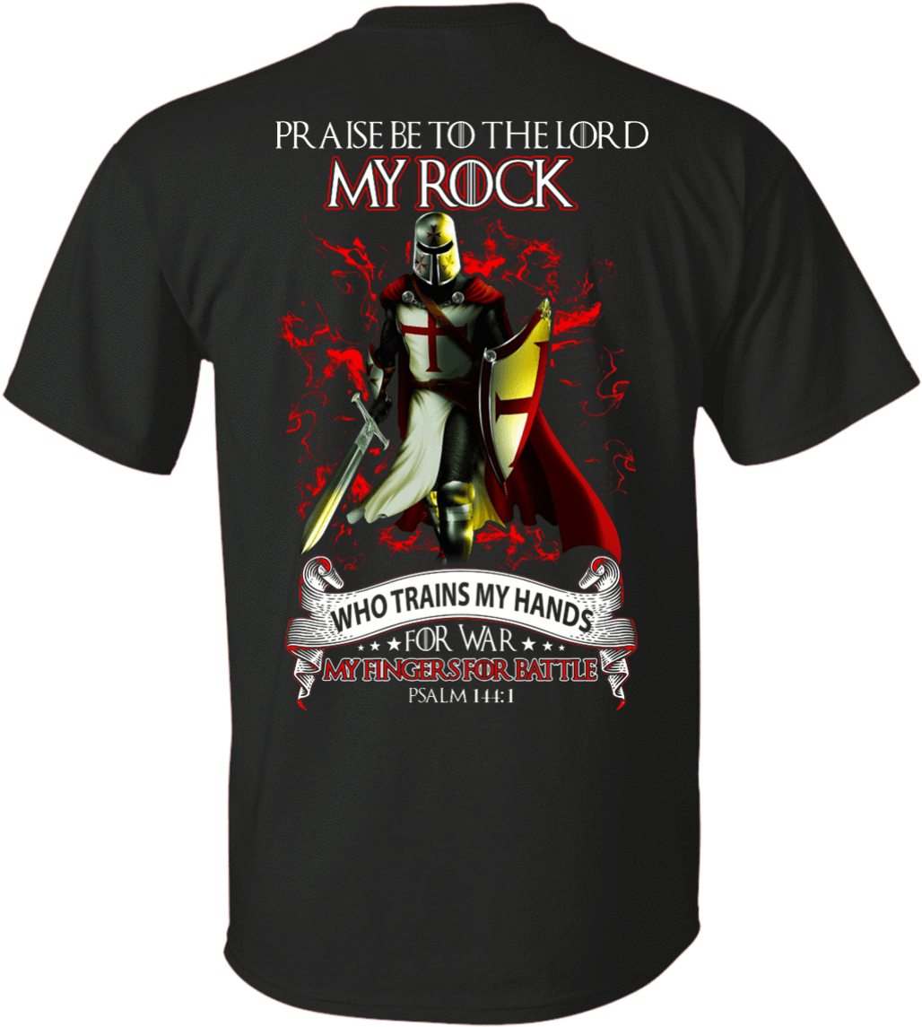 Praise The Lord My Rock Who Trains My Hands For War - Rain World T ...