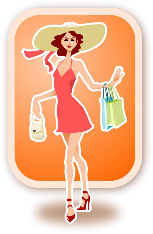 Free Shopping Woman - Aapkidukan Logo Clipart (531x800), Png Download