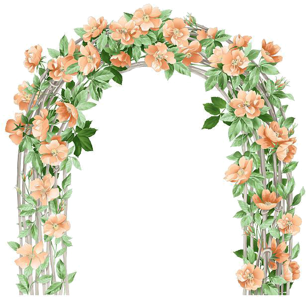 Download Download Clip Black And White Arch Vector Floral - Flower ...