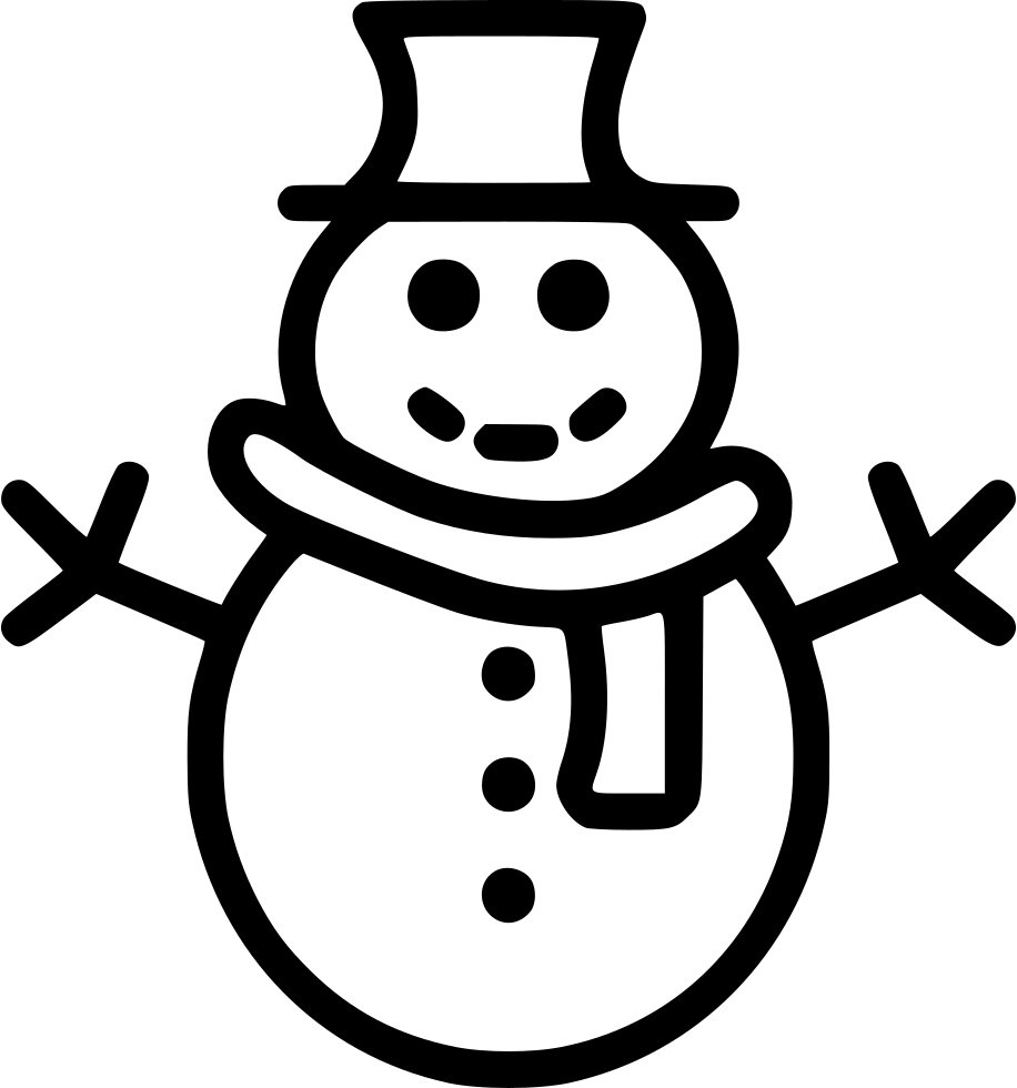 Png File - Snowman Black And White Png Clipart (916x980), Png Download