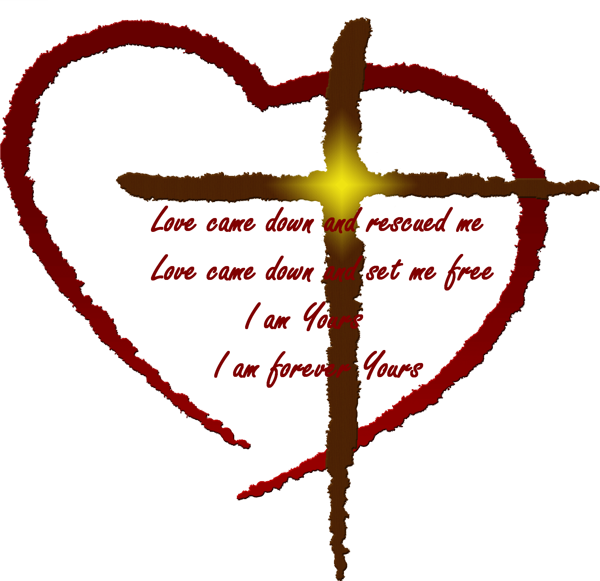 A Simple Cross Inside A Heart On My Left Hand Over All These Virtues Put On Love Which Binds Them Clipart Large Size Png Image Pikpng