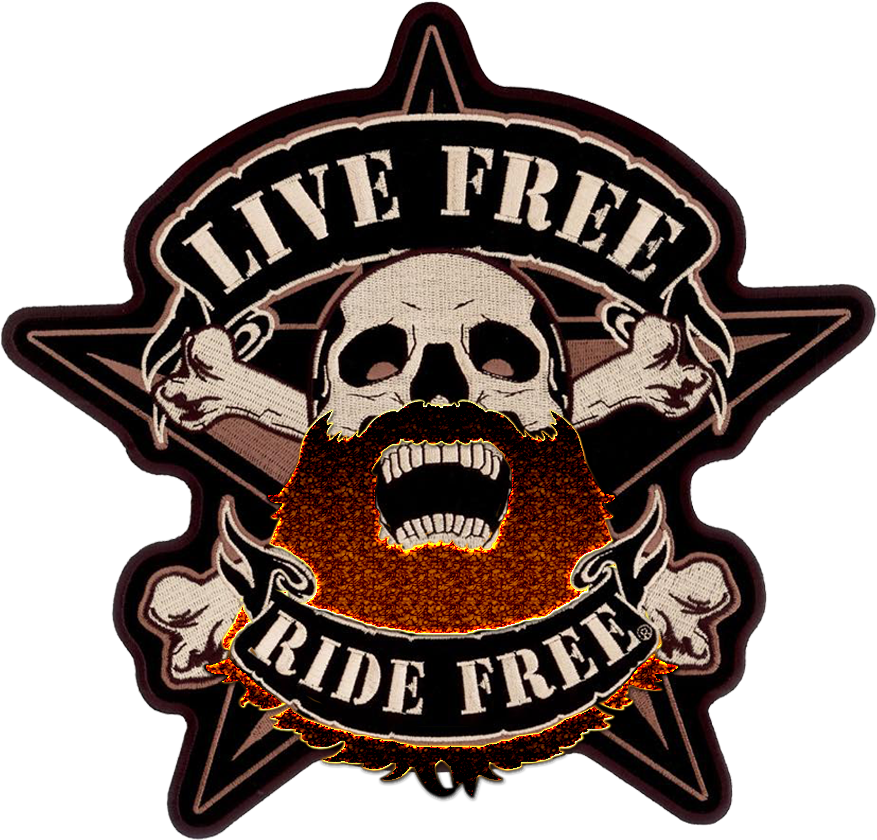 [ Img] - Live Free Ride Free Patch Clipart - Large Size Png Image - PikPng