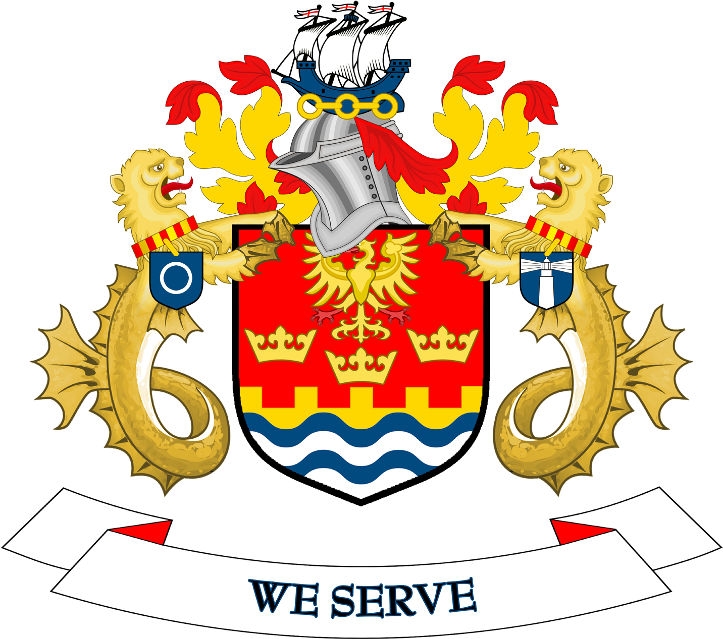 Coat Of Arms Of North Tyneside Metropolitan Borough - County Coat Of ...