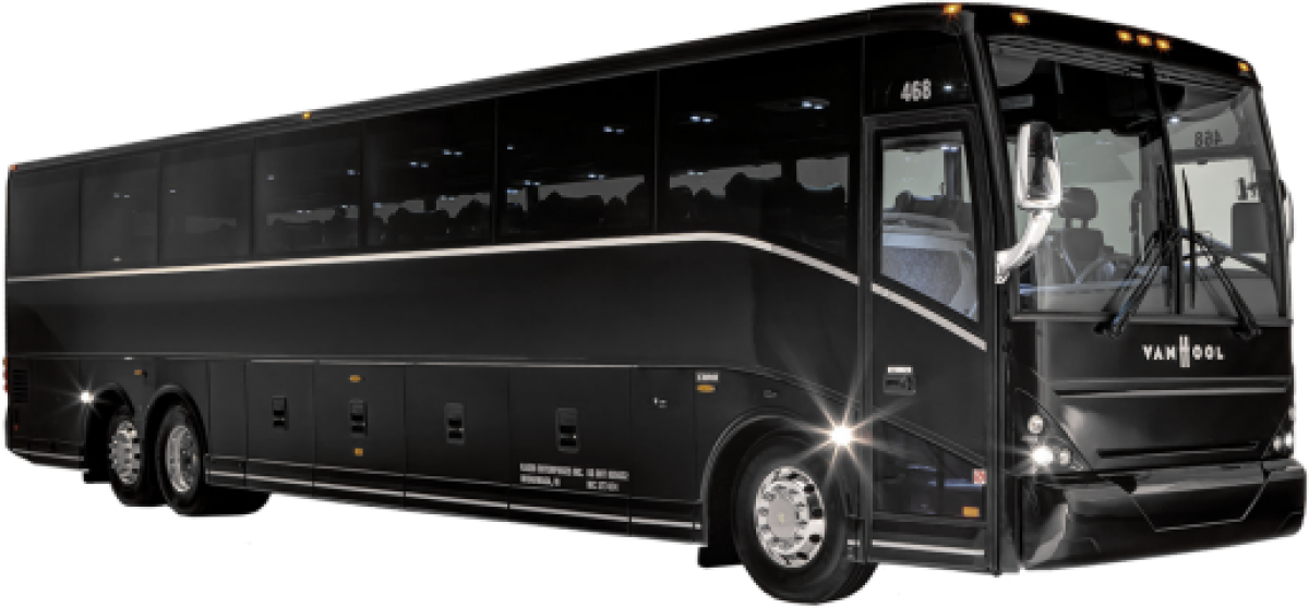 50 Passenger Deluxe Coach - Black Bus Clipart - Large Size Png Image ...