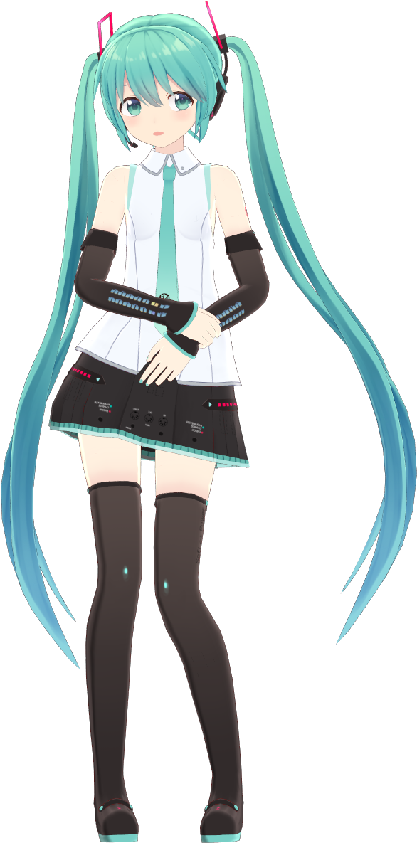 Rei Miku V4x - Hatsune Miku Tsumidango Mmd Clipart - Large Size Png ...