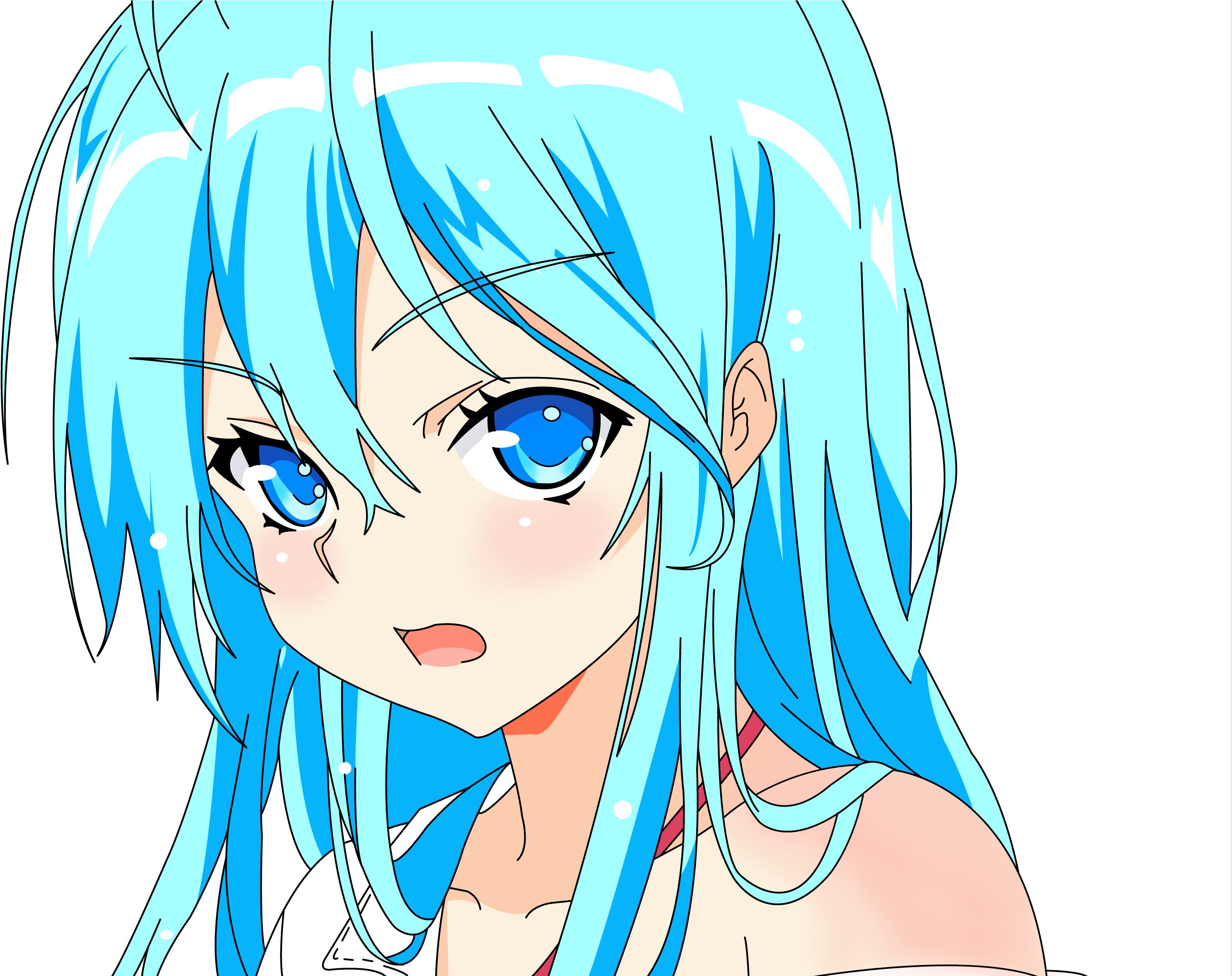 Anime Touwa Erio Anime Anime Girls Blue Eyes Face Turquise アニメ 電波 女 と 青春 男 Clipart Large