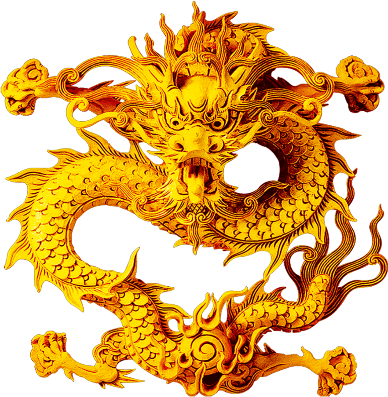 #mq #gold #dragon #dragons #fantasy - China Dragon Gold Png Clipart ...