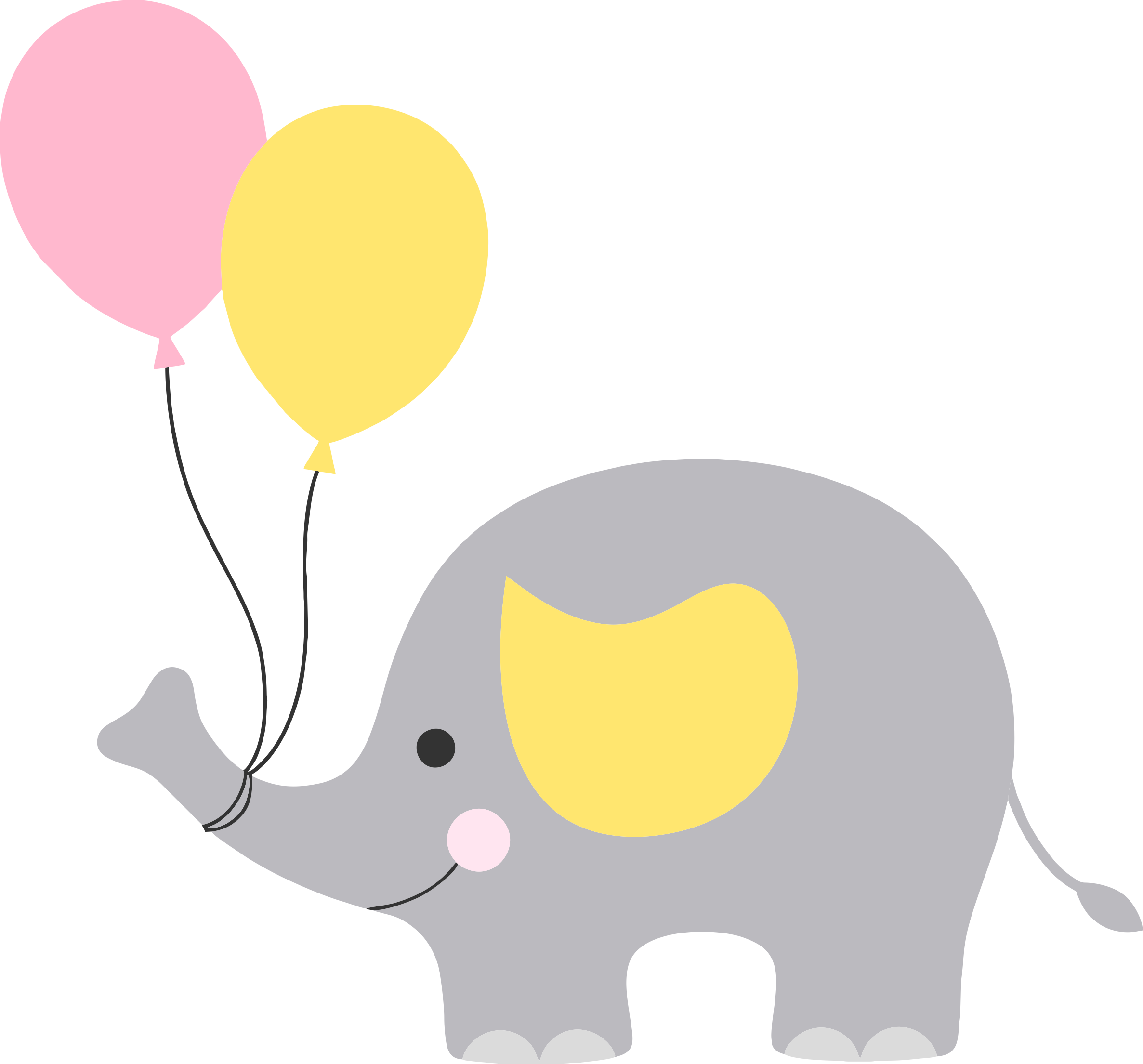 Elefantinho Cha De Bebe Png Pinterest Babies Elephant With Balloon Clipart Transparent Png Large Size Png Image Pikpng