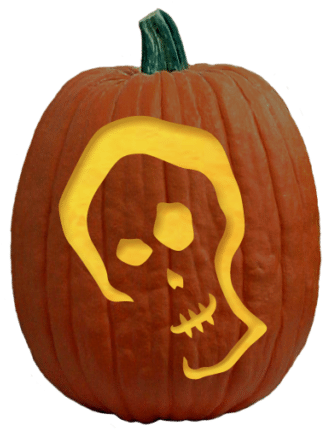 Skeleton Head Templates Images - Dino Pumpkin Carving Clipart - Large ...