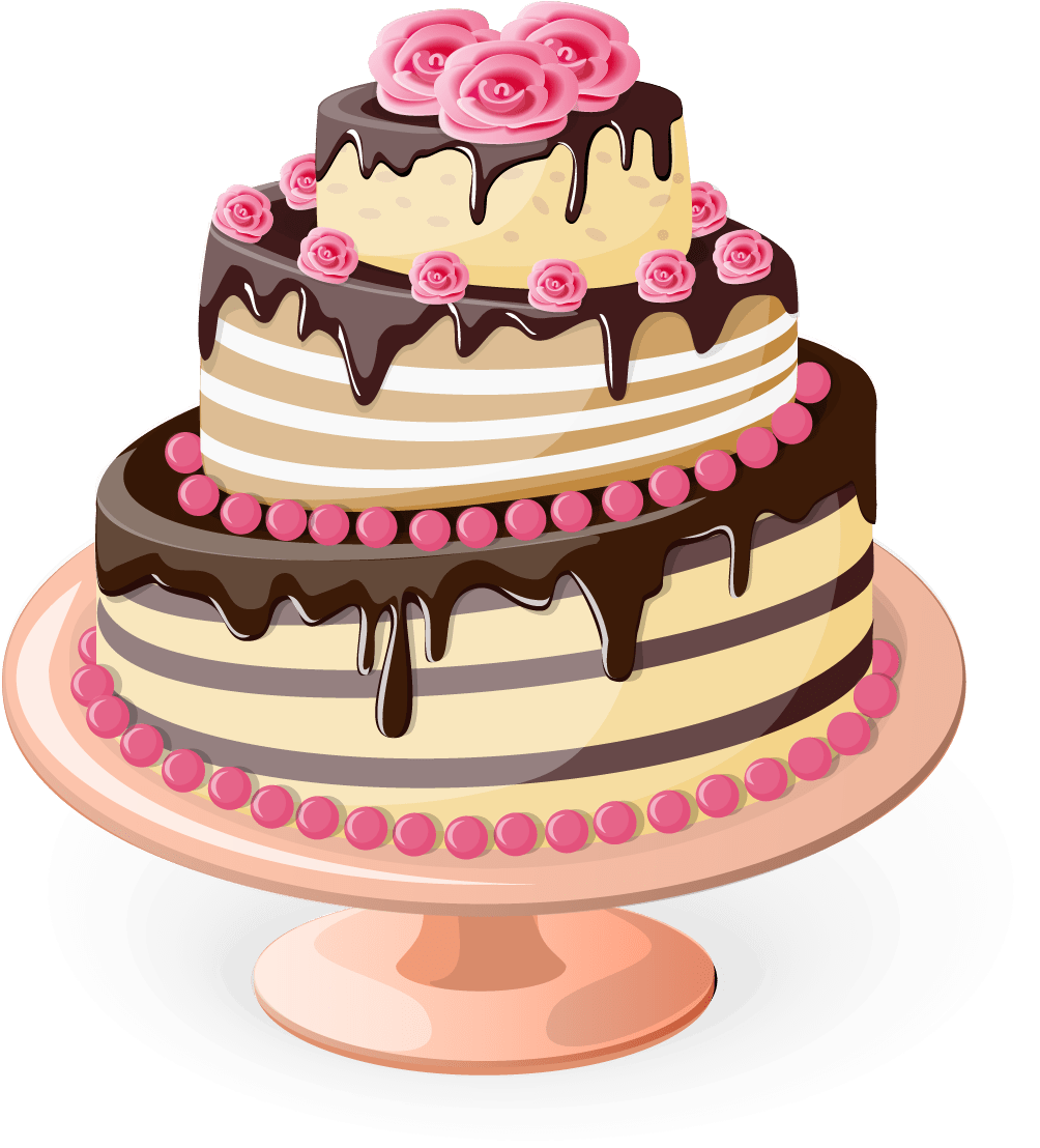 Download Birthday Cake with Colorful Decorations PNG Online - Creative  Fabrica