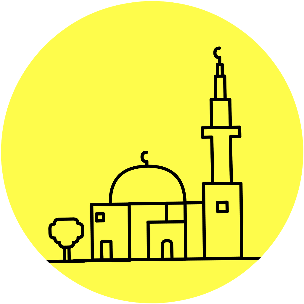 Mosque Cut Out Silhouette - Masjid Ilustrasi Clipart (1280x1280), Png Download