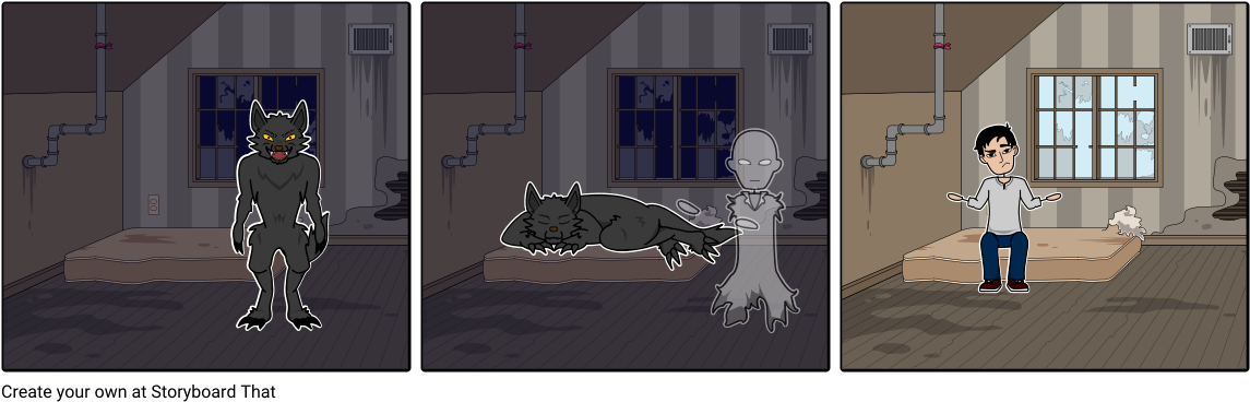 The Wolfman - Cartoon Clipart (1164x385), Png Download