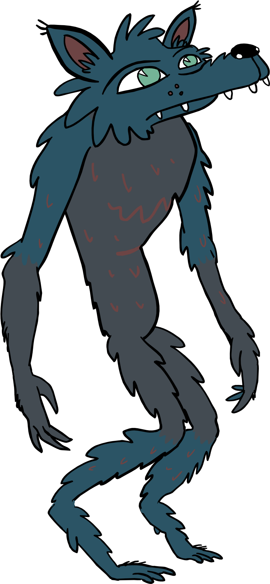 Wolfman - Illustration Clipart (1536x2048), Png Download
