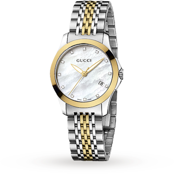 gucci watch silver gold